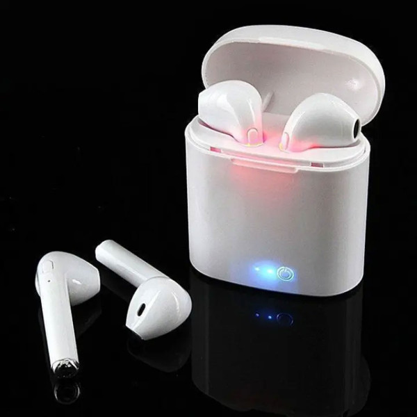 Hbq I7S Double Dual Mini Wireless 4.1 Bluetooth Earphone With Power Case - White-No Cable Only I7S - Bluetooth Headphone - Bluetooth Headphone