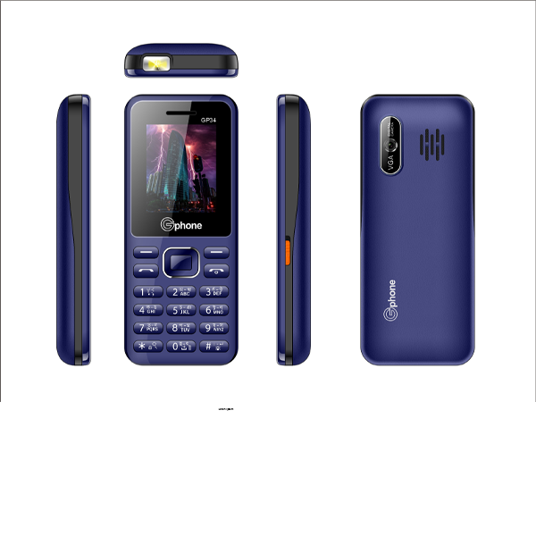 Gphone Model-GP34- 1.8 &amp;quot;ডিসপ্লে-ডুয়াল সিম, 1 বছরের ওয়ারেন্টি-হলুদ