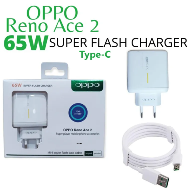 Oppo 65W Super Vooc Power Adapter With Type-C Cable Charger For F3, F3 Plus F1s F1 F5 F7 F9 F11 F11 Pro