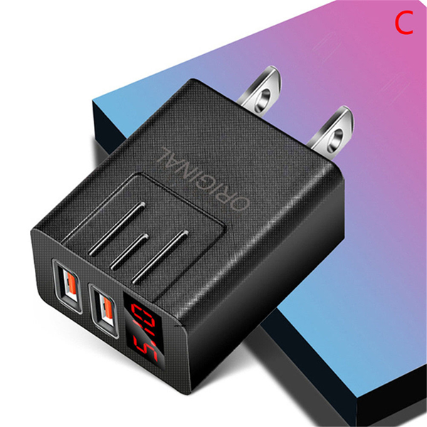 45W QC 3.0 USB Charger LED digital display Quick Charge Phone Charging Adapter Sunlight Mall