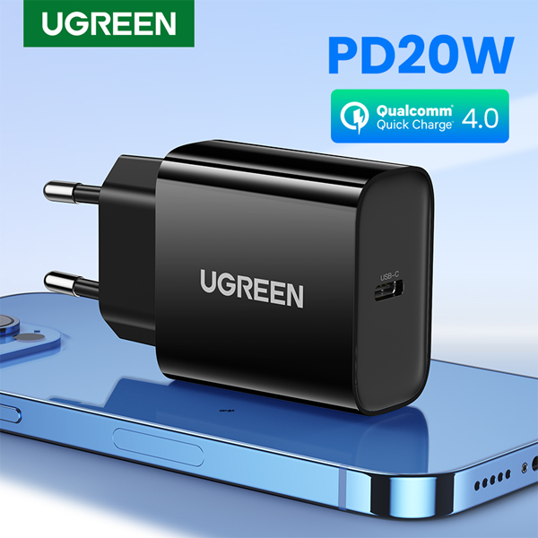 Chargeur téléphone,Chargeur Ugreen PD 20W USB C pour iPhone 13 12 11 Pro  Max USB Type C Chargeur rapide Charge - EU 20W[A238] - Cdiscount Téléphonie
